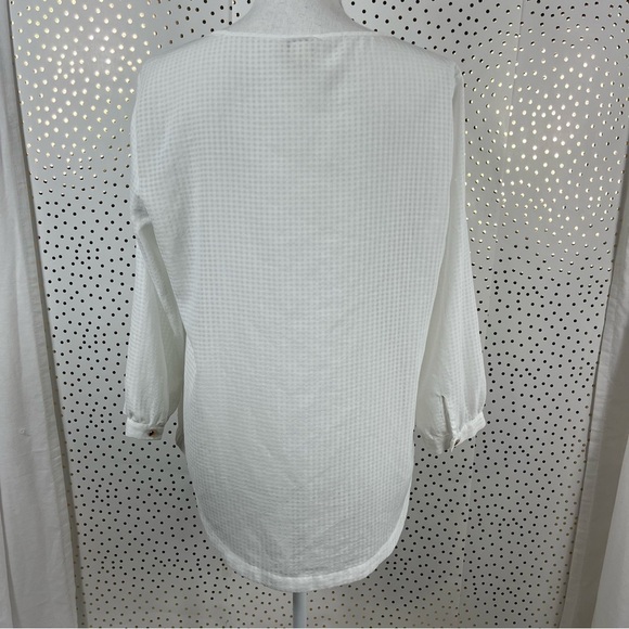 J.Crew Factory Semi-Sheer Grid Top - Picture 5 of 9